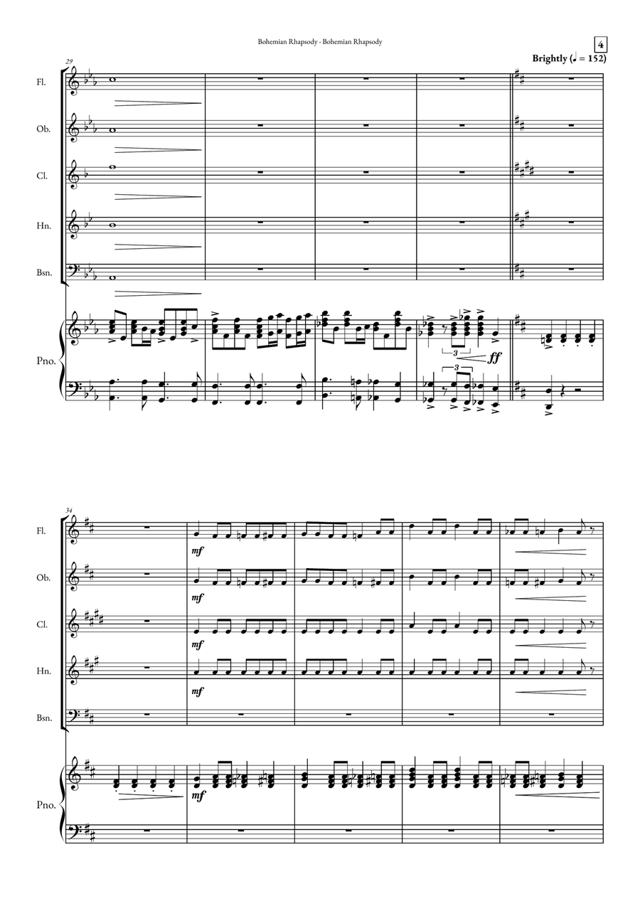 Bohemian Rhapsody Small Ensemble scores gallery preview page 4