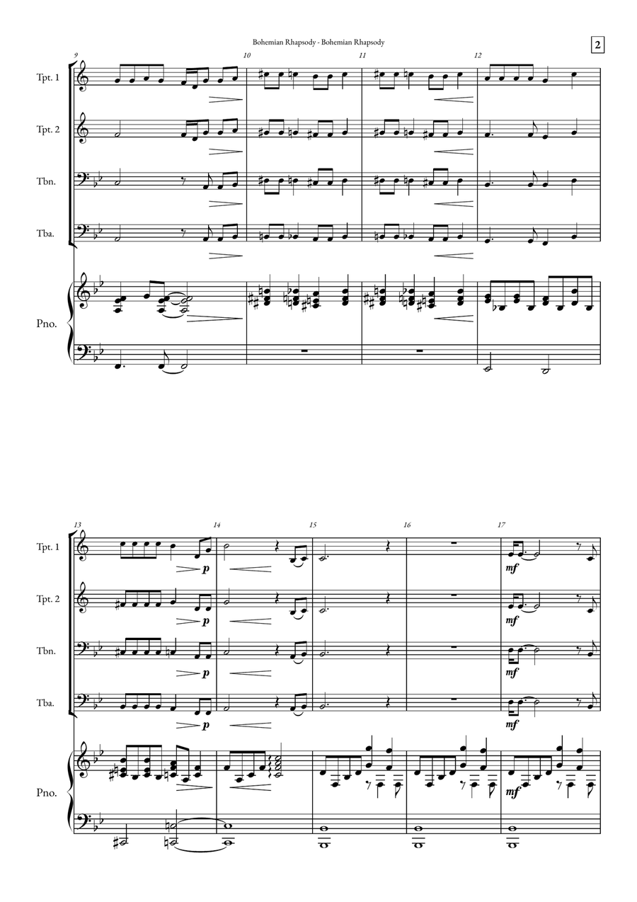 Bohemian Rhapsody Small Ensemble scores gallery preview page 2