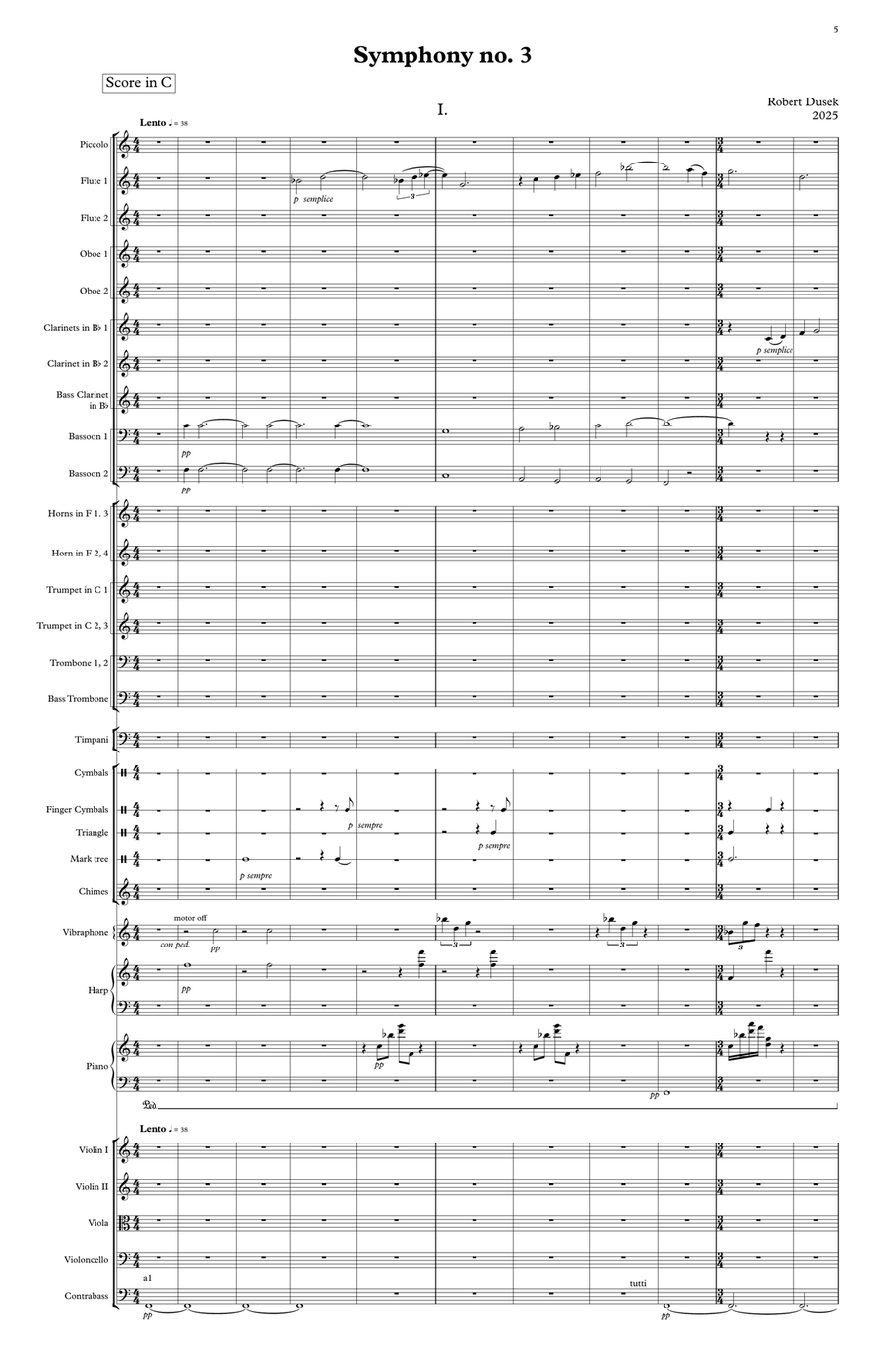 Symphony no. 3 - Score Only Full Orchestra scores gallery preview page 2