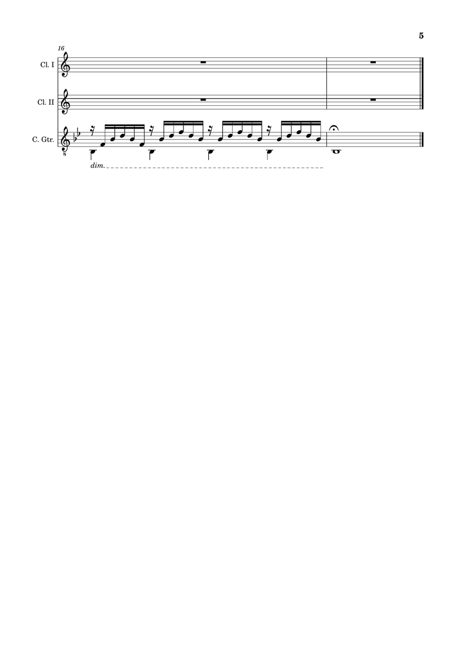 Ave Maria by F. Schubert – Clarinet Duet and Guitar. Score and Parts Clarinet Duet scores gallery preview page 5