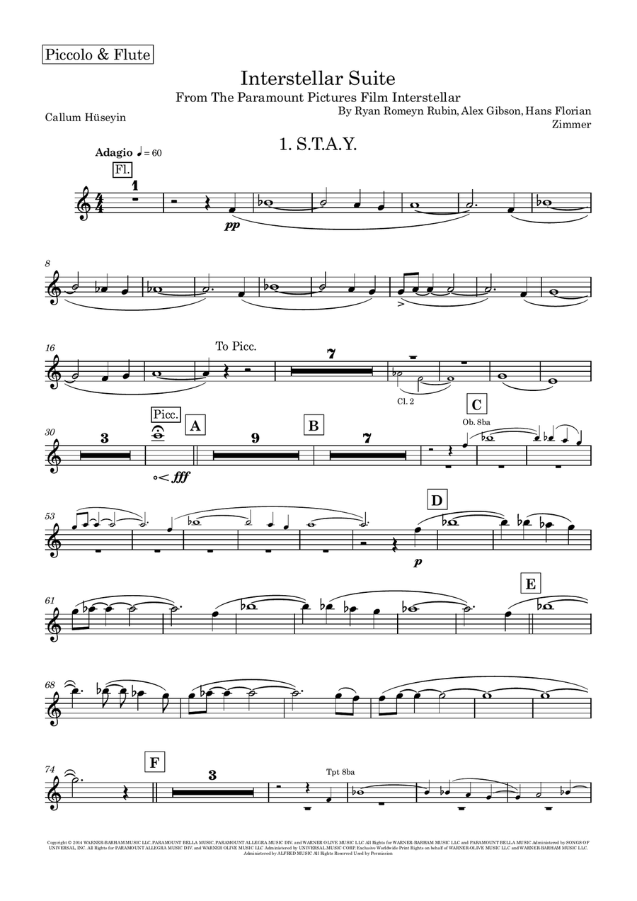 Interstellar Interstellar Chamber Orchestra scores gallery preview page 2