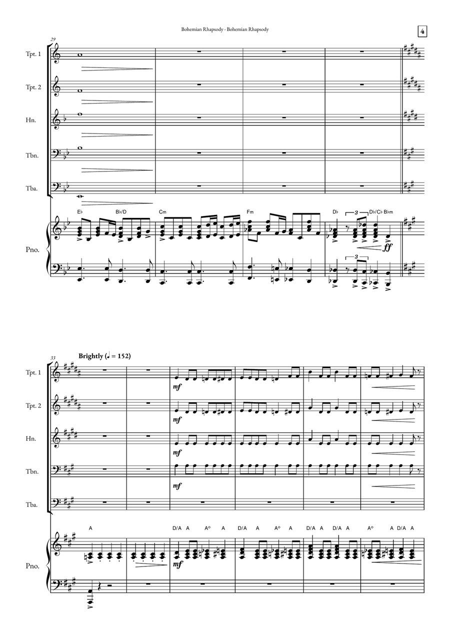 Bohemian Rhapsody Small Ensemble scores gallery preview page 4