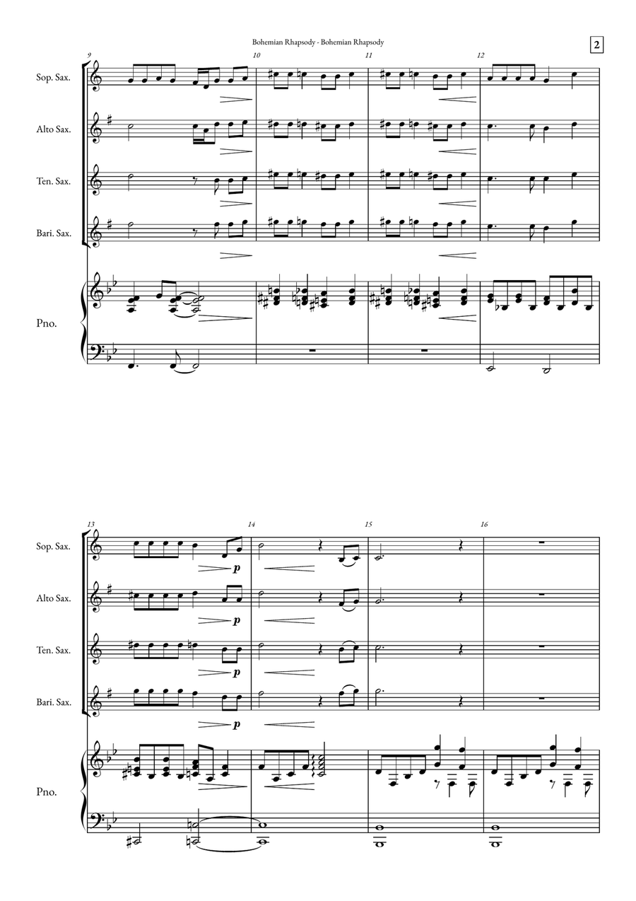 Bohemian Rhapsody Small Ensemble scores gallery preview page 2