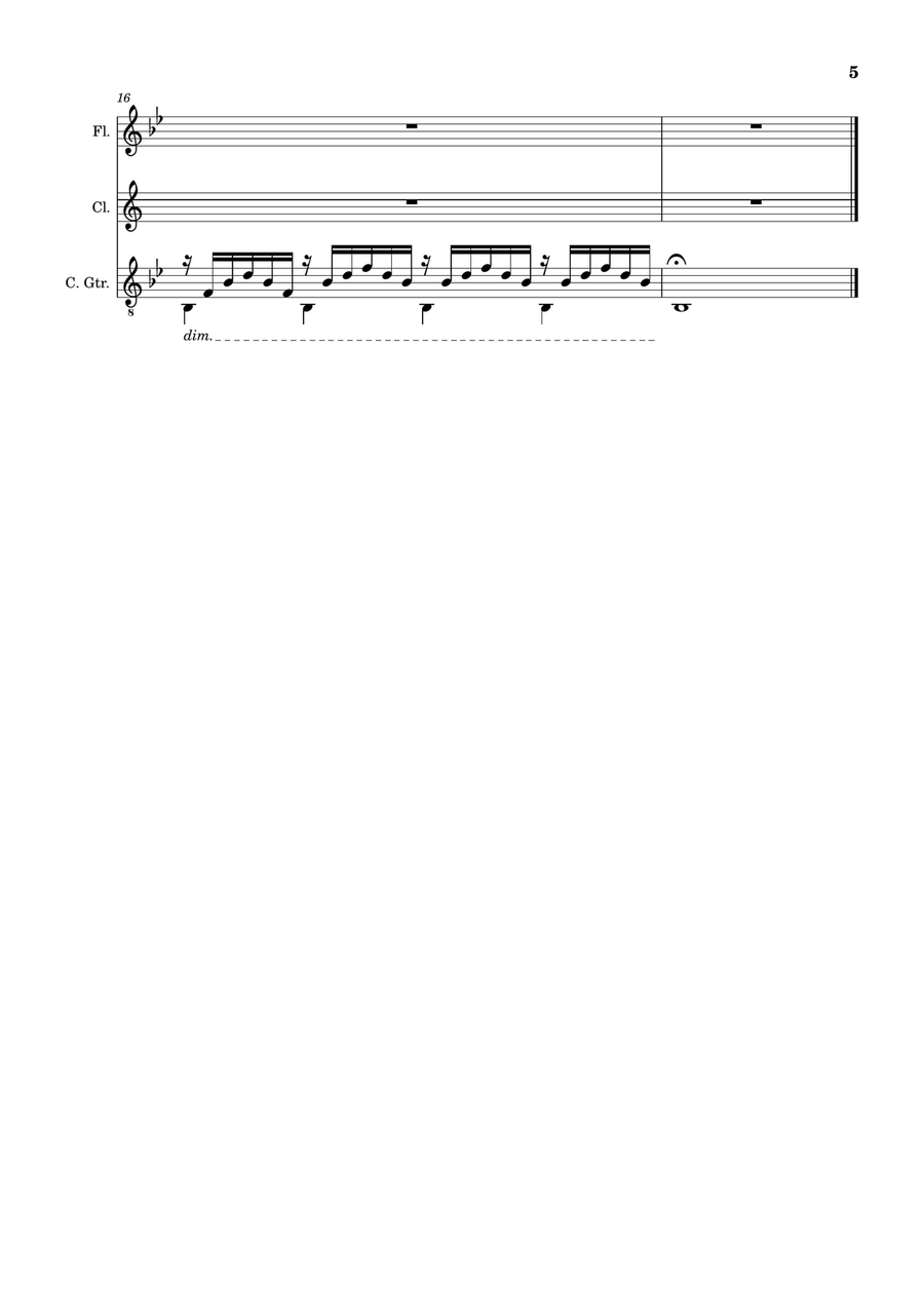 Ave Maria by F. Schubert – Arranged for Flute, Clarinet and Guitar Small Ensemble scores gallery preview page 5