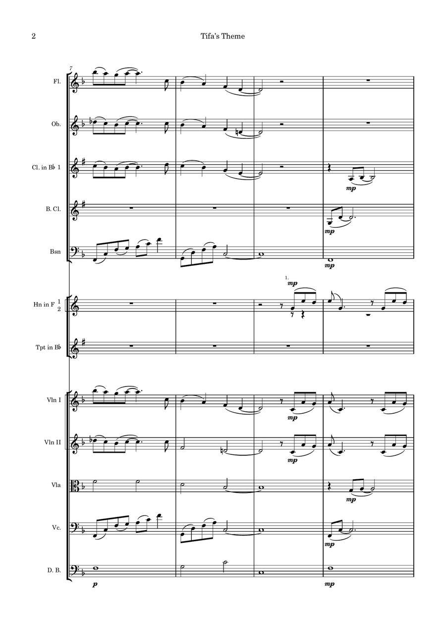 Final Fantasy 7 - Score Only Chamber Orchestra scores gallery preview page 2