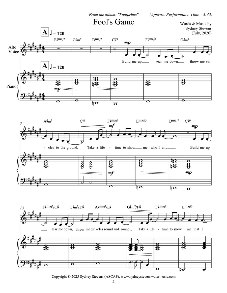 Footprints Songbook Piano, Vocal scores gallery preview page 5