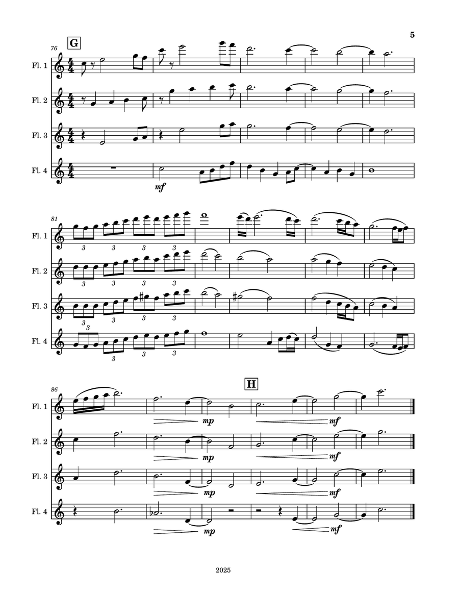 A Loverly Winter Day A Loverly Winter Day Woodwind Quartet scores gallery preview page 5