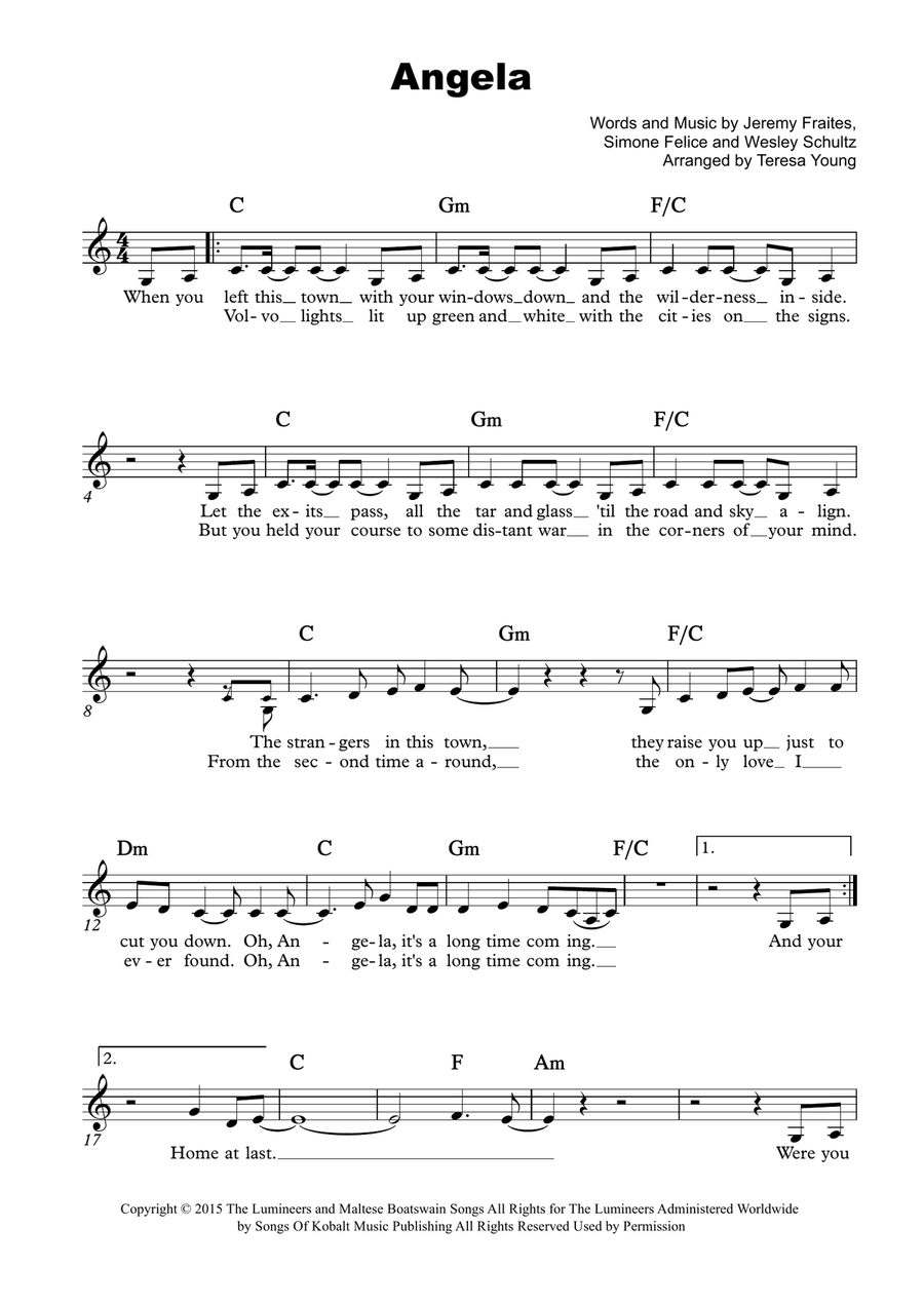 Angela Piano scores gallery preview page 1