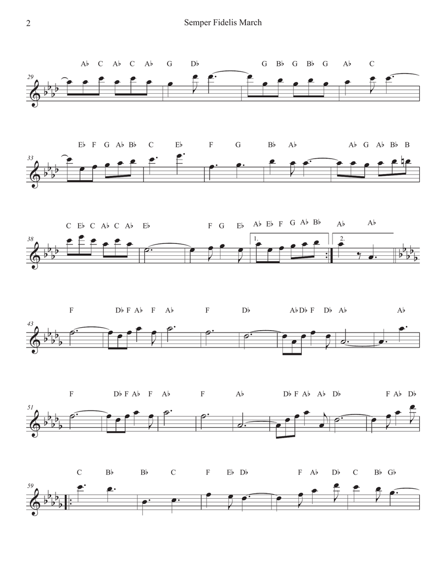 Semper Fidelis March for Flute Piccolo scores gallery preview page 2