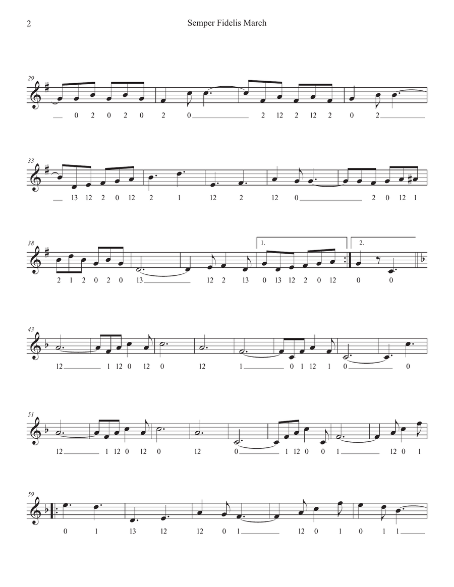 Semper Fidelis March for Trumpet C Trumpet scores gallery preview page 5