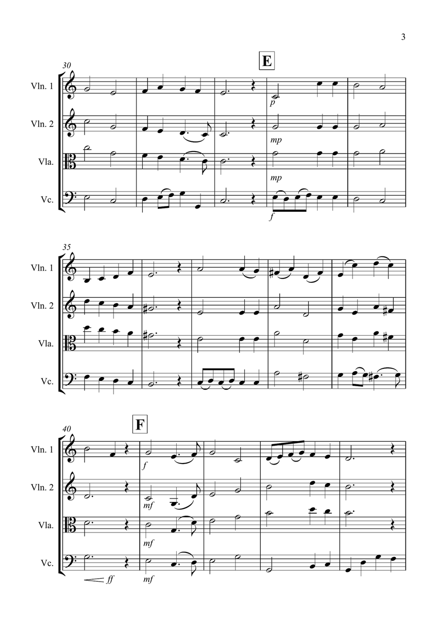 Thine Be The Glory for String Trio String Trio scores gallery preview page 3