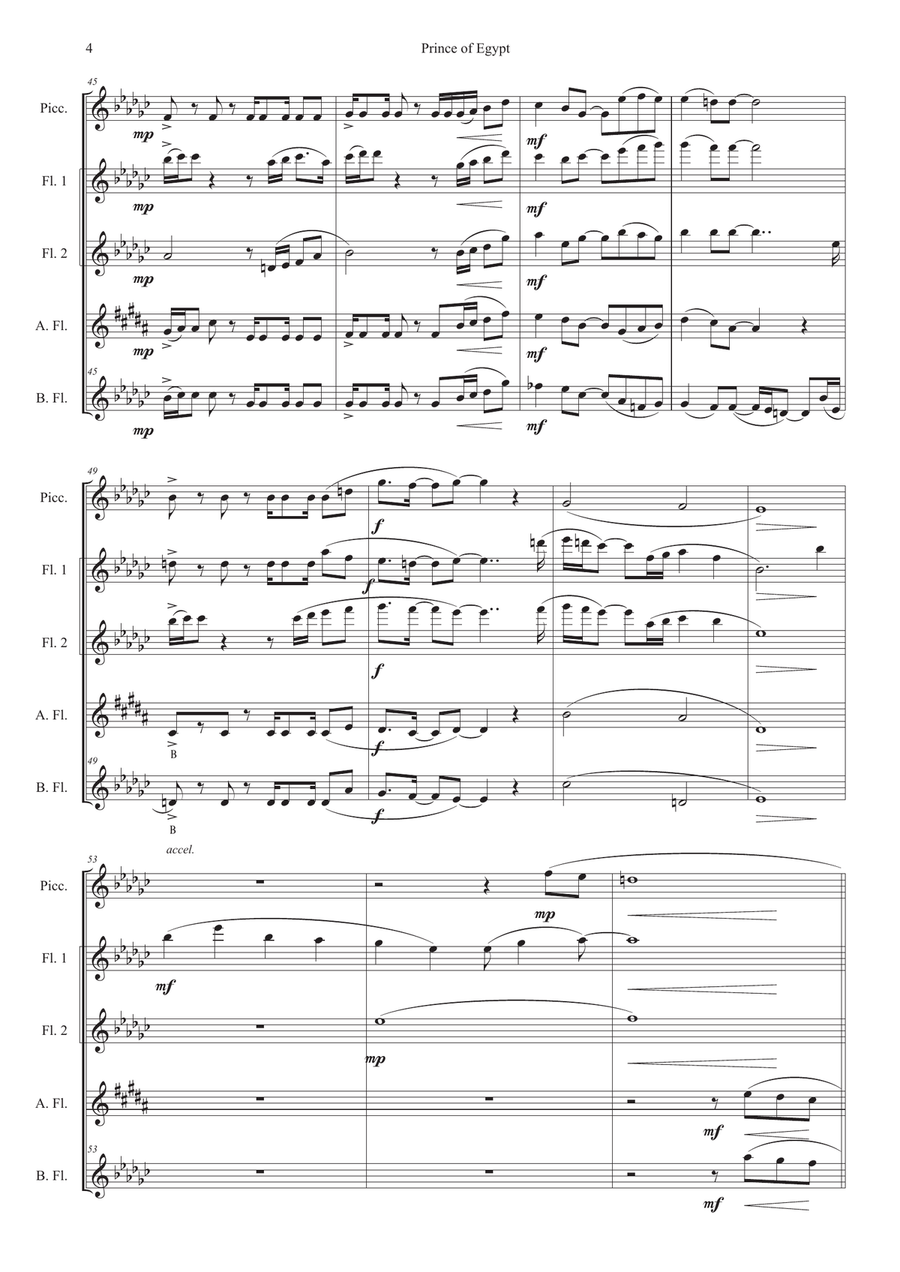 Medley: When You Believe with Deliver Us and Through Heaven's Eyes Woodwind Quintet scores gallery preview page 4