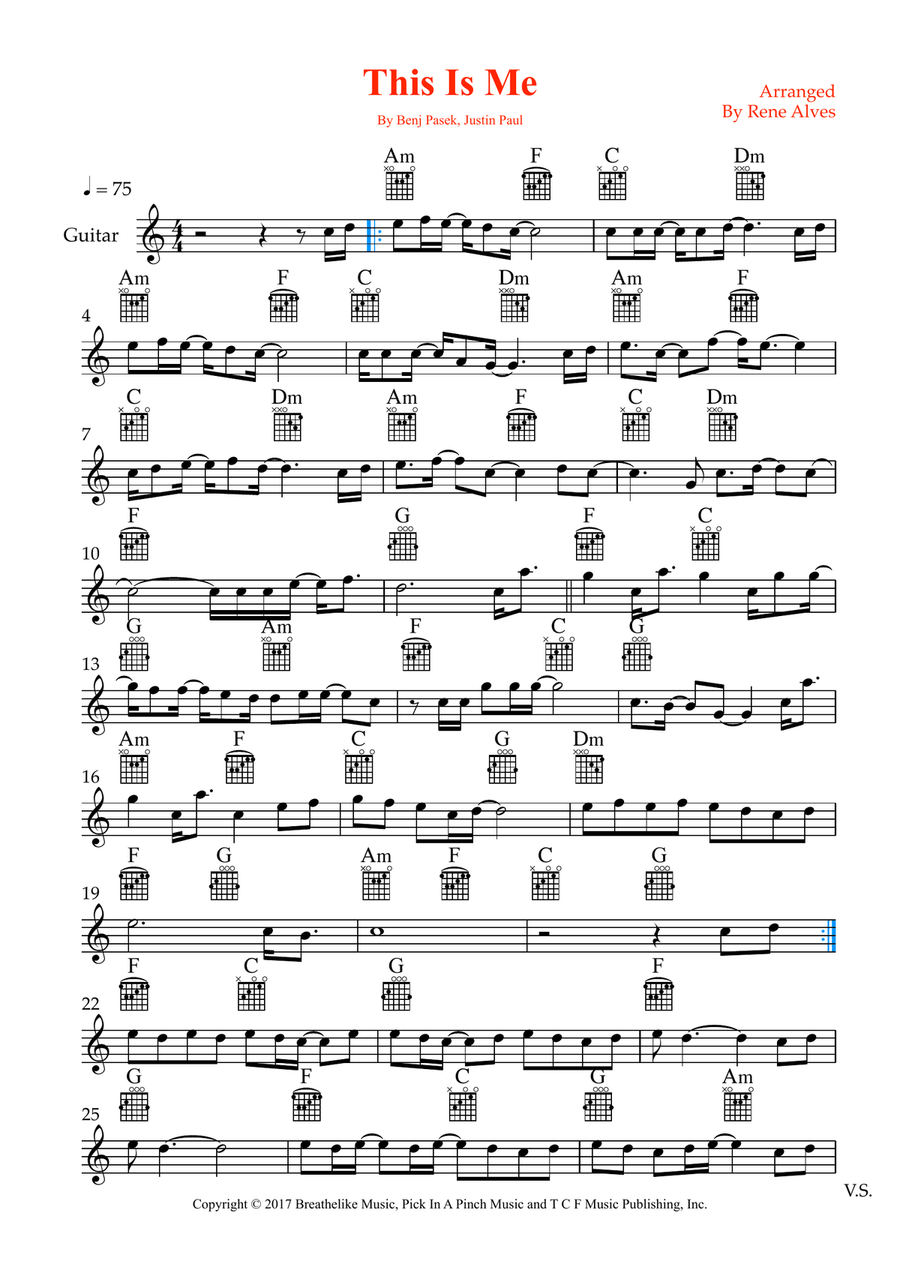 This Is Me This Is Me Acoustic Guitar scores gallery preview page 1