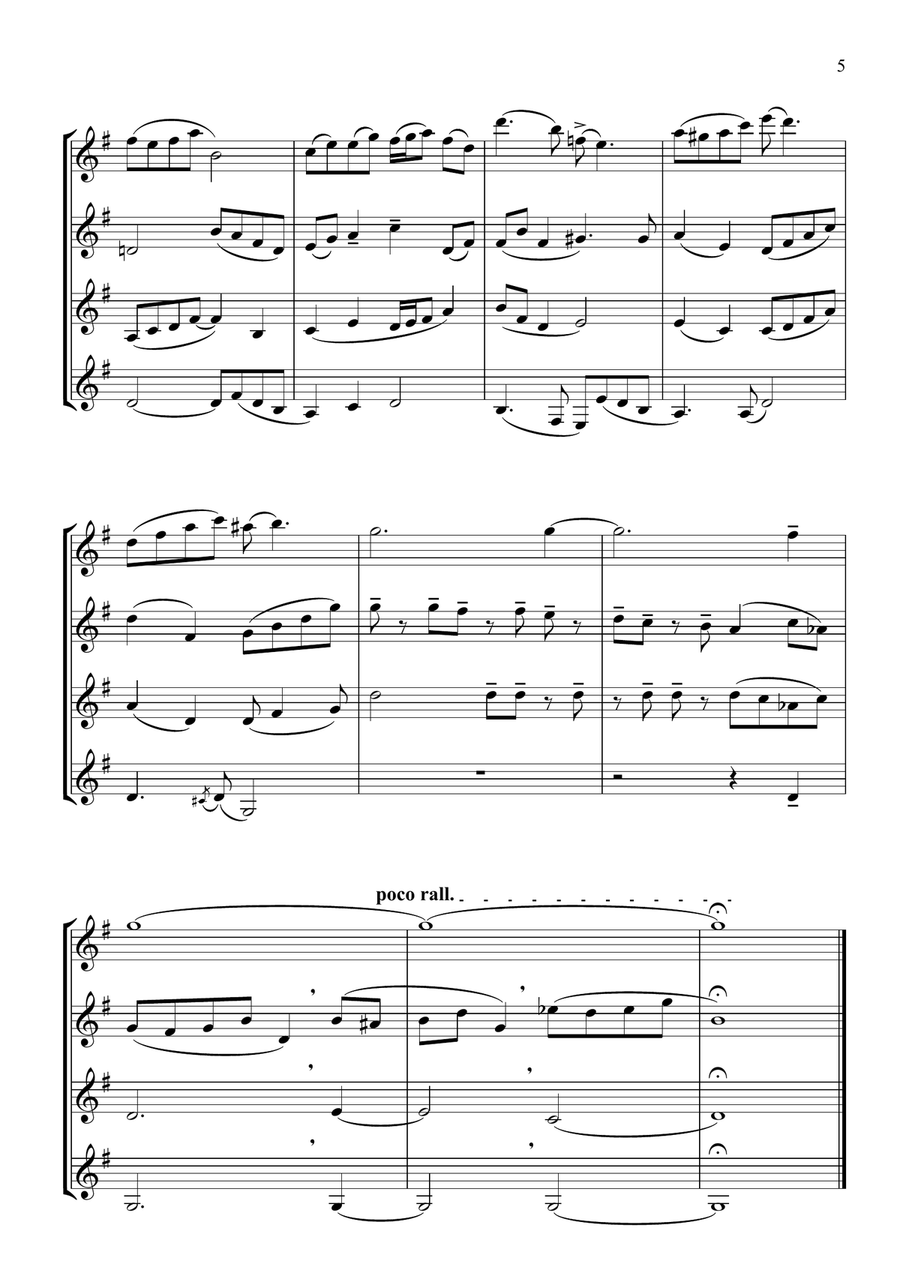 Time for Tea (for 4 clarinets) Clarinet Quartet scores gallery preview page 5