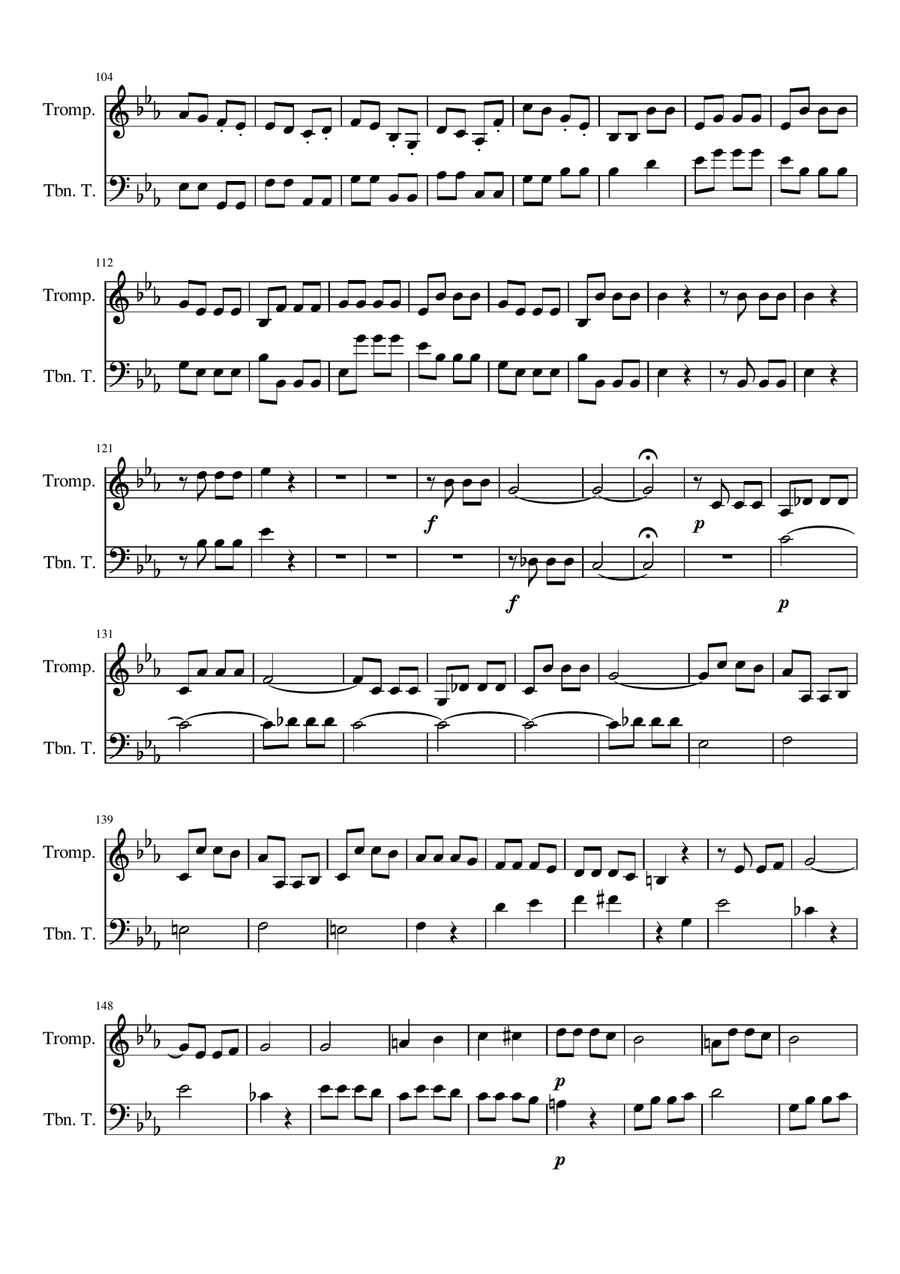 SYMPHONIE N°5 SYMPHONIE N°5 Brass Duet scores gallery preview page 3
