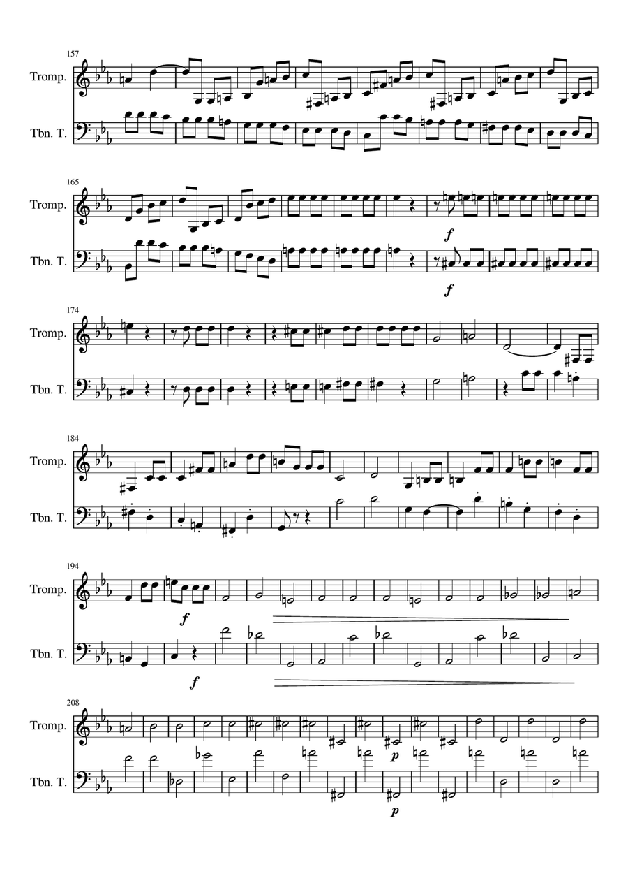 SYMPHONIE N°5 SYMPHONIE N°5 Brass Duet scores gallery preview page 4