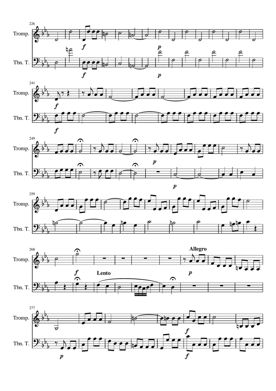 SYMPHONIE N°5 SYMPHONIE N°5 Brass Duet scores gallery preview page 5