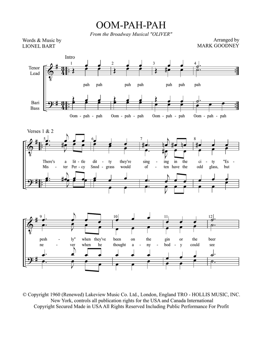 Oom-Pah-Pah Oom-Pah-Pah TTBB scores gallery preview page 2