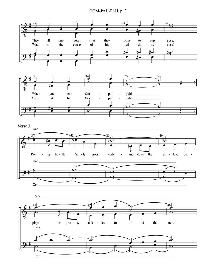Oom-Pah-Pah Oom-Pah-Pah TTBB scores gallery preview page 4