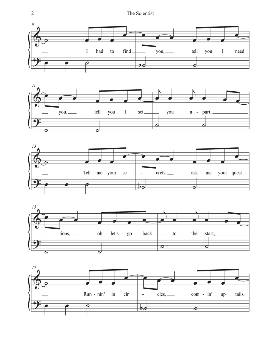 The Scientist Piano Method scores gallery preview page 2