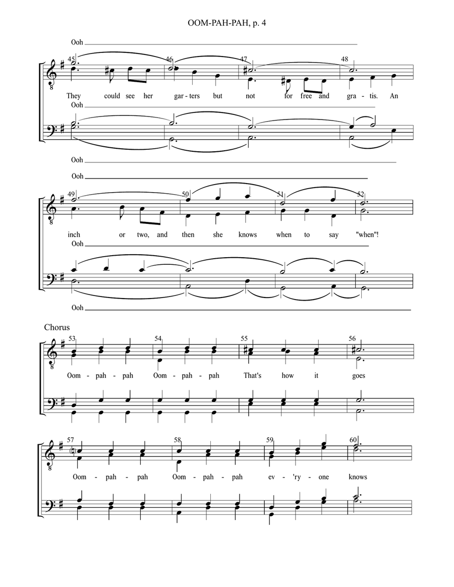 Oom-Pah-Pah Oom-Pah-Pah TTBB scores gallery preview page 5