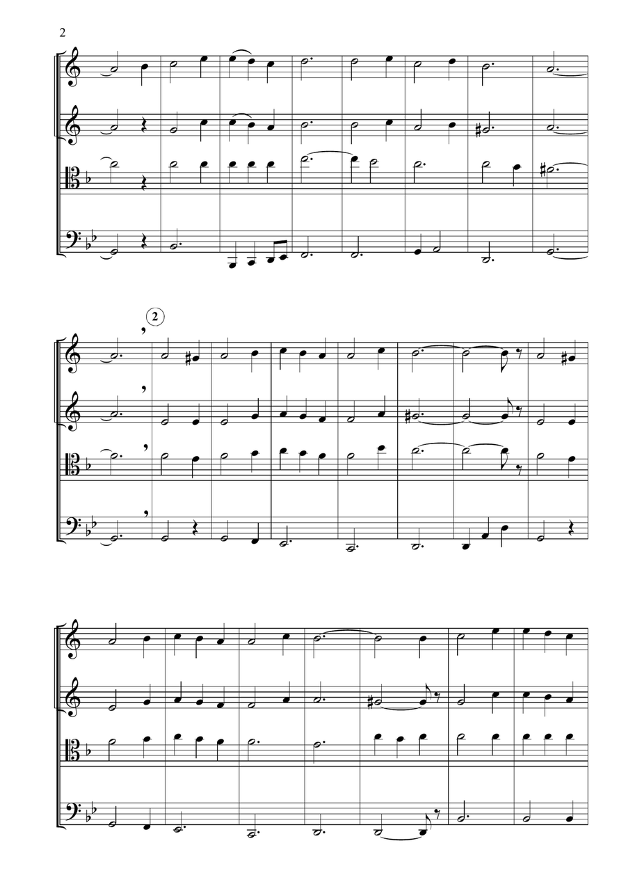 DIU VI SALVE REGINA anthem of Corsica Brass Quartet scores gallery preview page 2