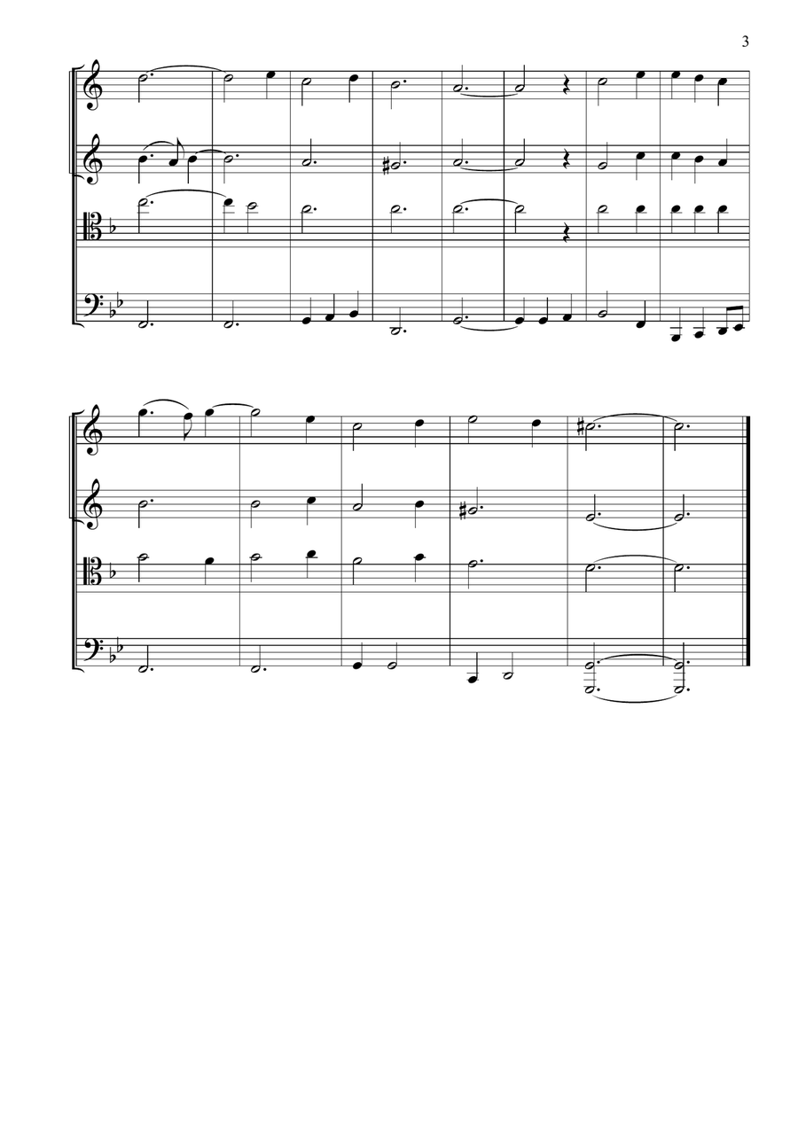 DIU VI SALVE REGINA anthem of Corsica Brass Quartet scores gallery preview page 3