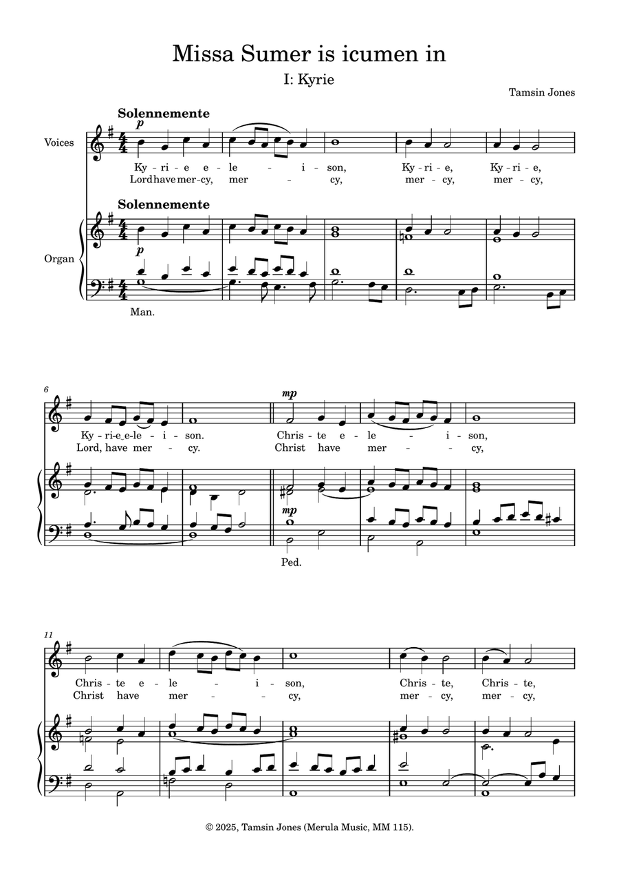 Missa Sumer is icumen in Missa Sumer is icumen in Unison Choir scores gallery preview page 3