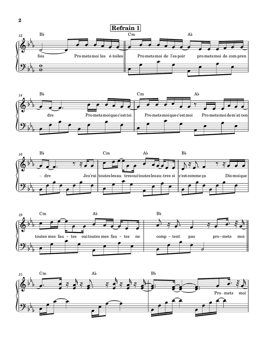 Promets-Moi Promets-Moi Piano Solo scores gallery preview page 2
