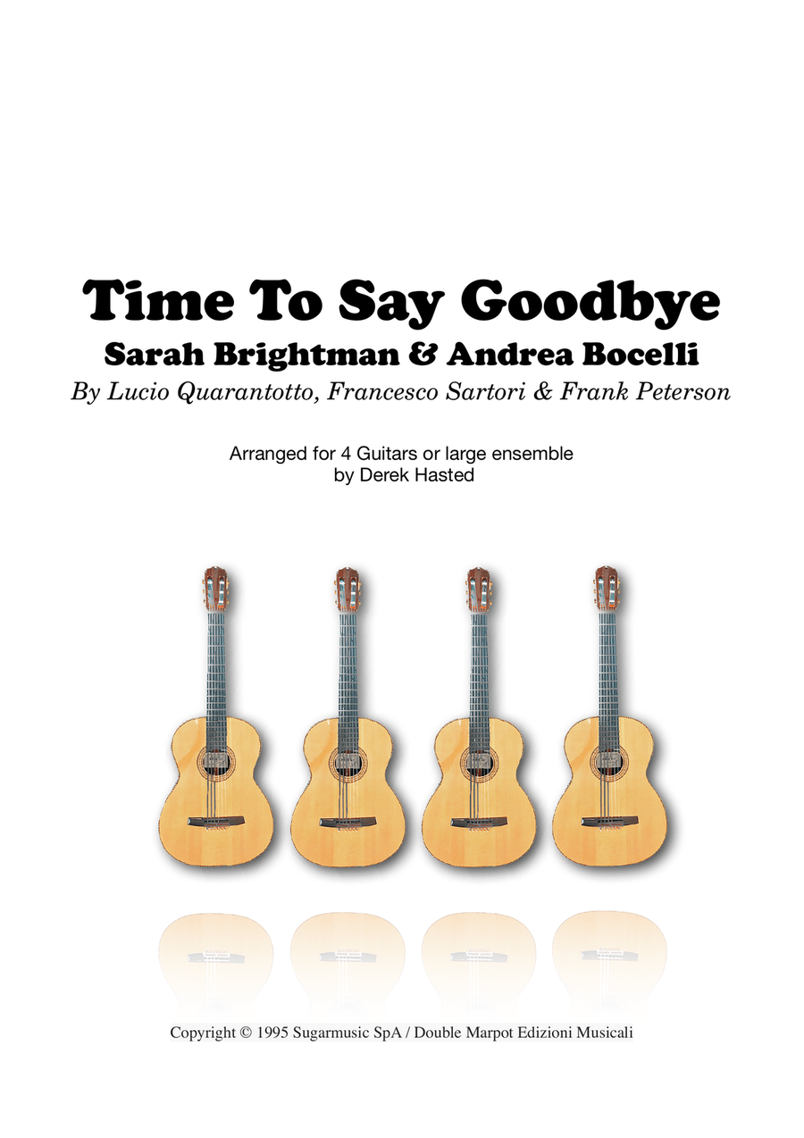 Time To Say Goodbye Guitar Ensemble scores gallery preview page 1