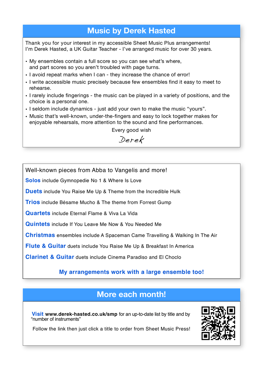 Time To Say Goodbye Guitar Ensemble scores gallery preview page 2