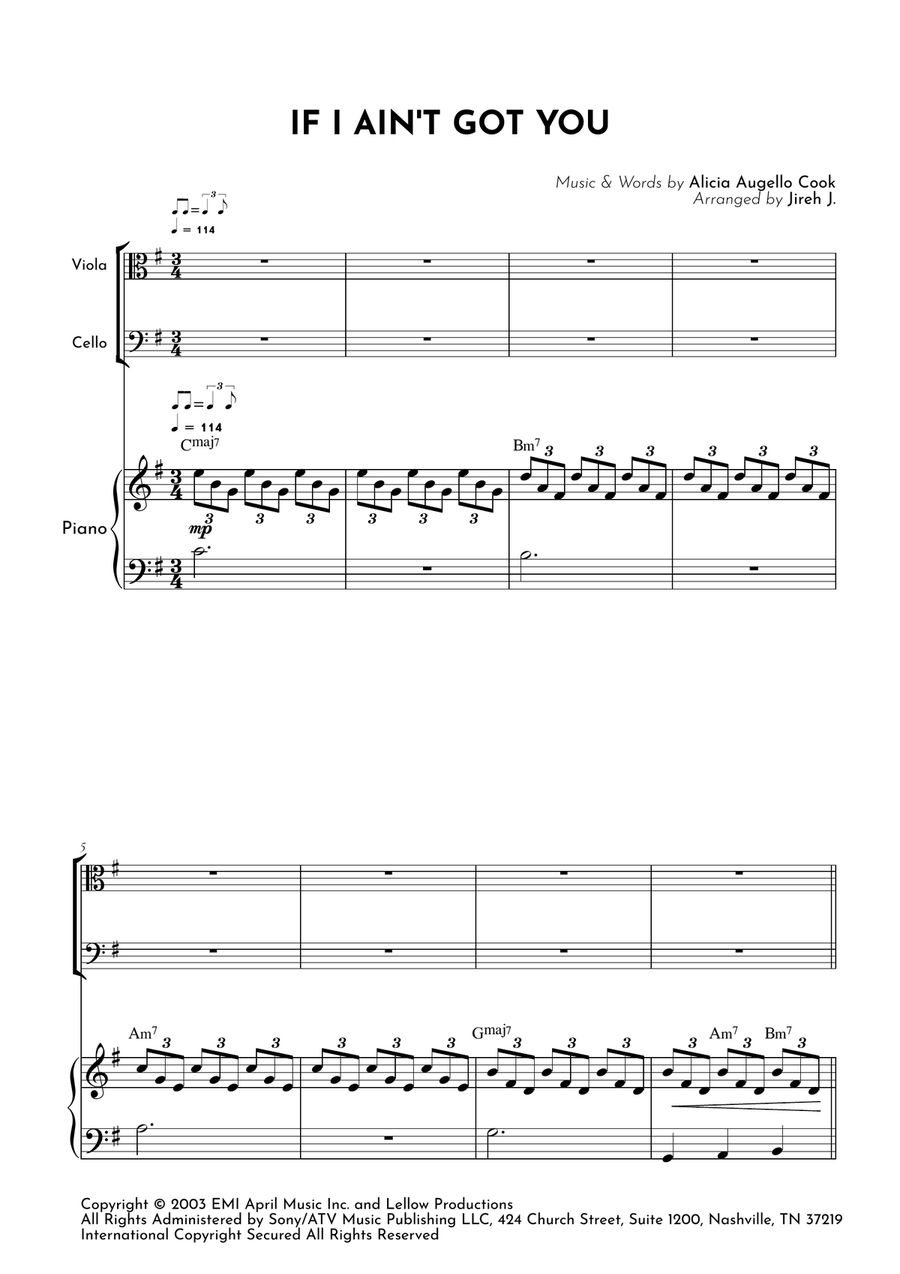 If I Ain't Got You If I Ain't Got You String Duet scores gallery preview page 2