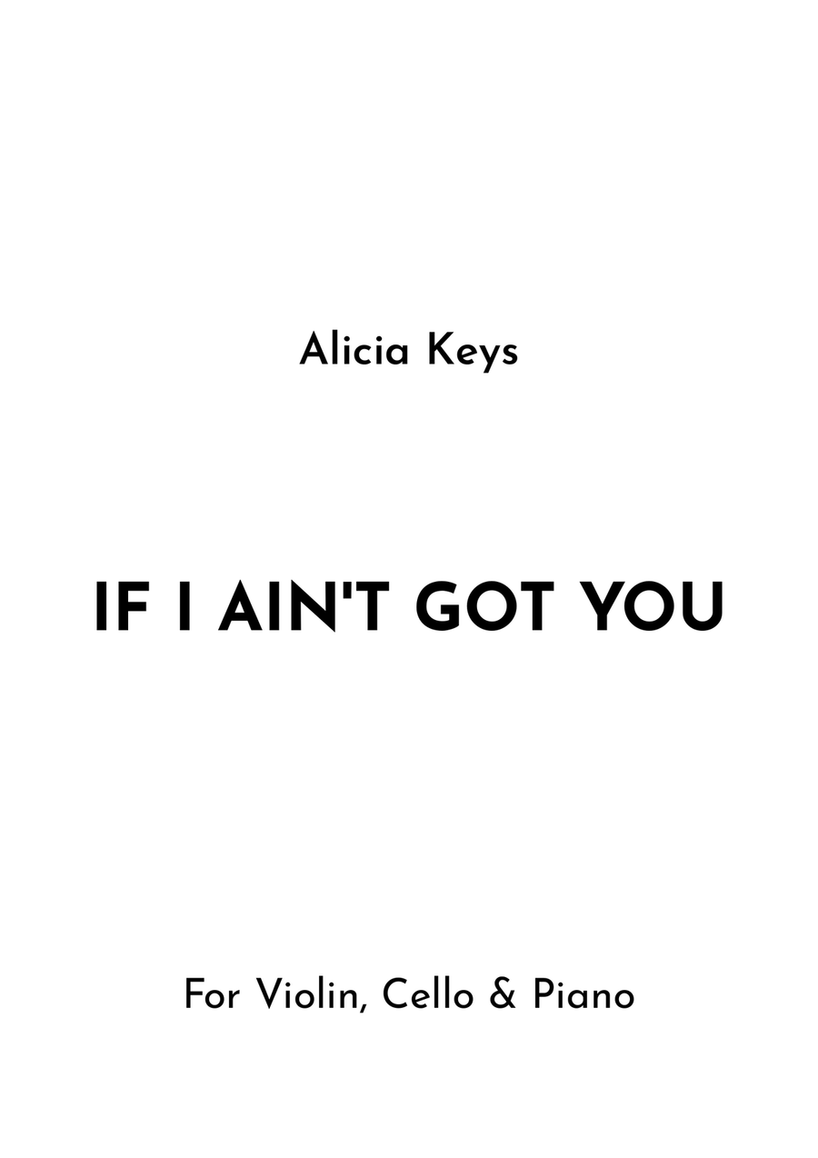 If I Ain't Got You If I Ain't Got You Piano Trio scores gallery preview page 1