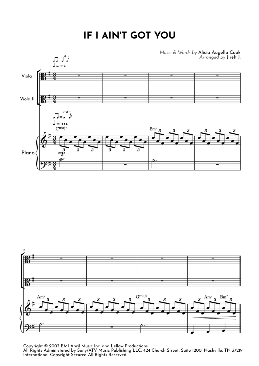 If I Ain't Got You If I Ain't Got You String Duet scores gallery preview page 2