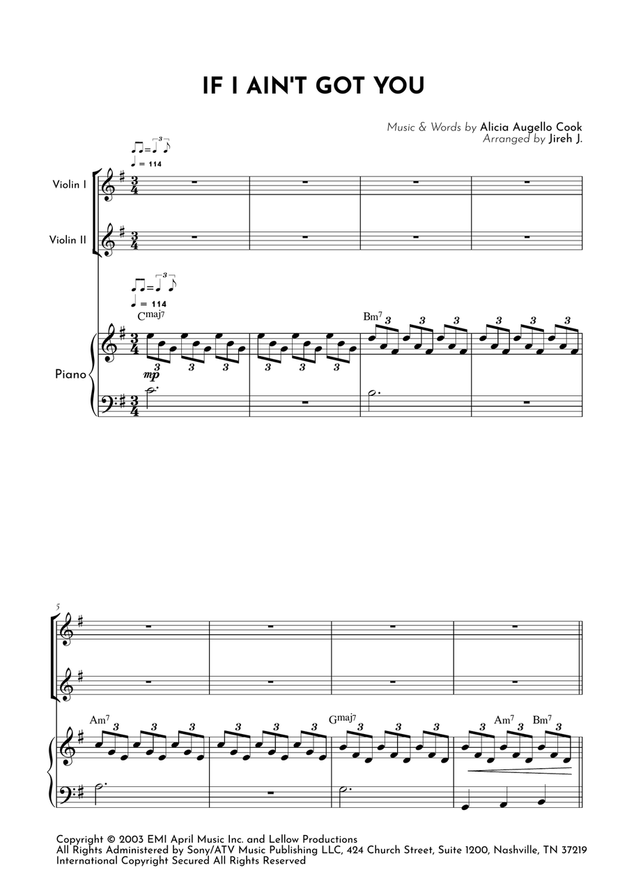 If I Ain't Got You If I Ain't Got You String Duet scores gallery preview page 2