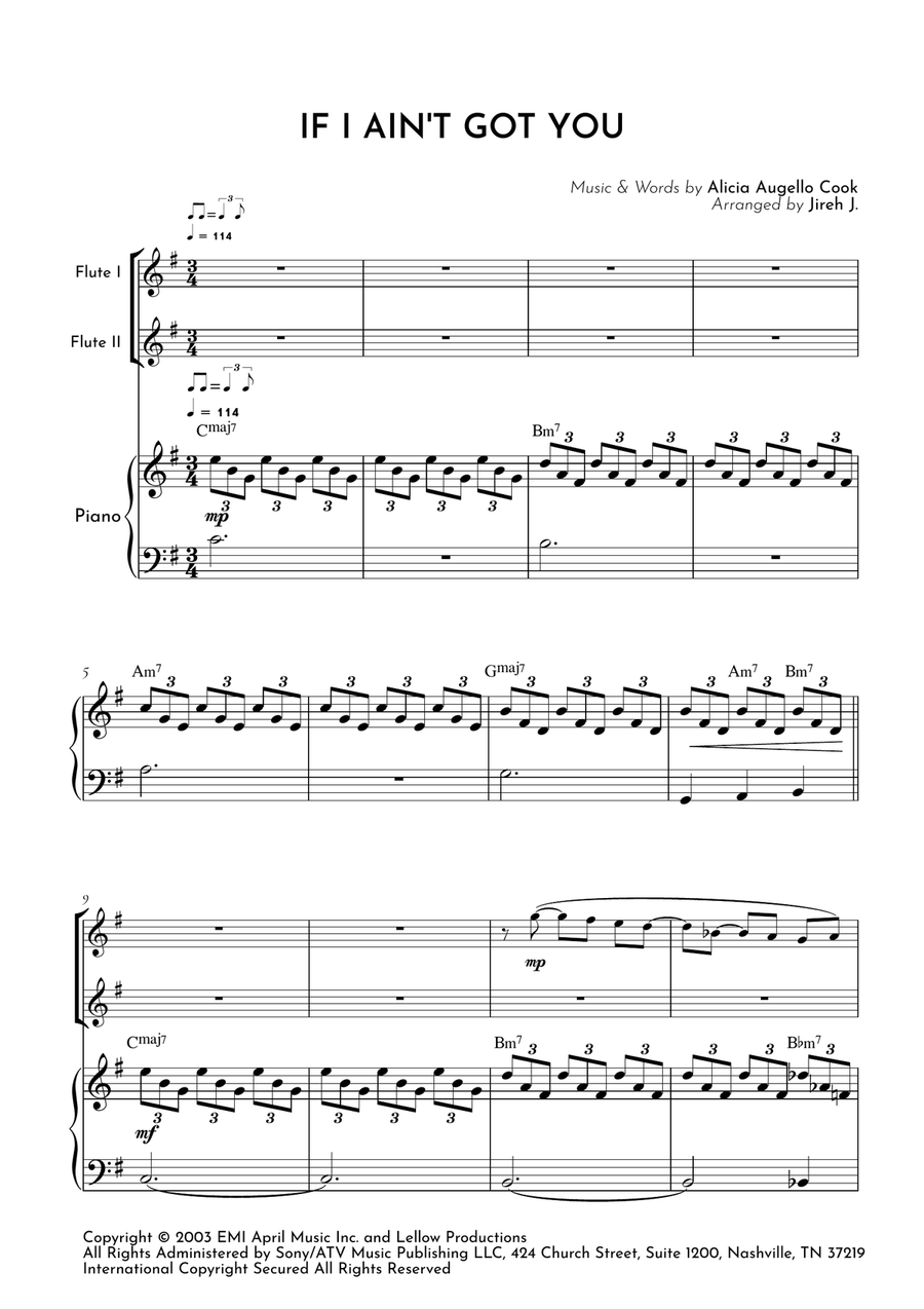 If I Ain't Got You If I Ain't Got You Woodwind Duet scores gallery preview page 2