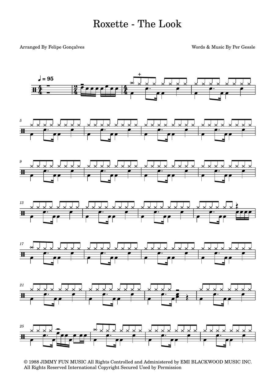 The Look The Look Drum Set scores gallery preview page 1