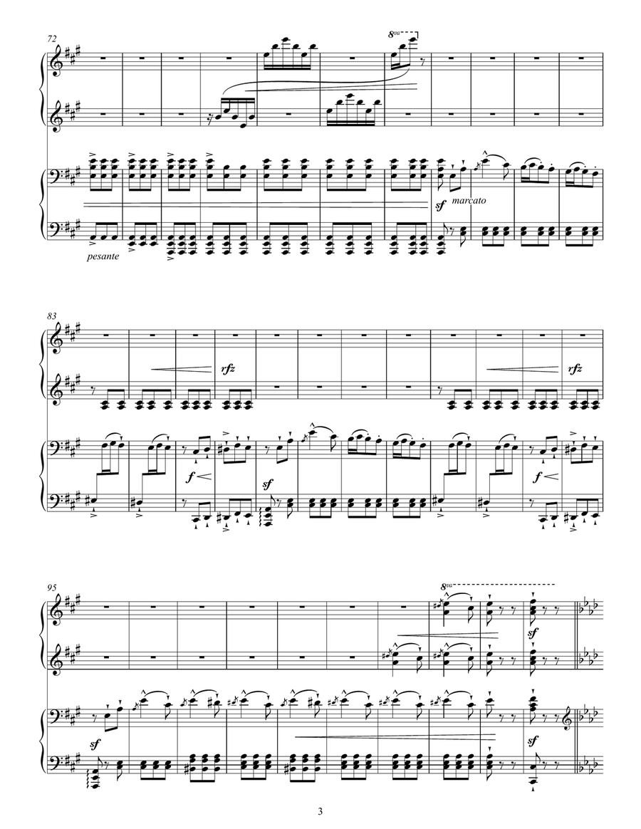 Mephisto Waltz no. 1 (piano 4-hand duet) 1 Piano, 4-Hands scores gallery preview page 3