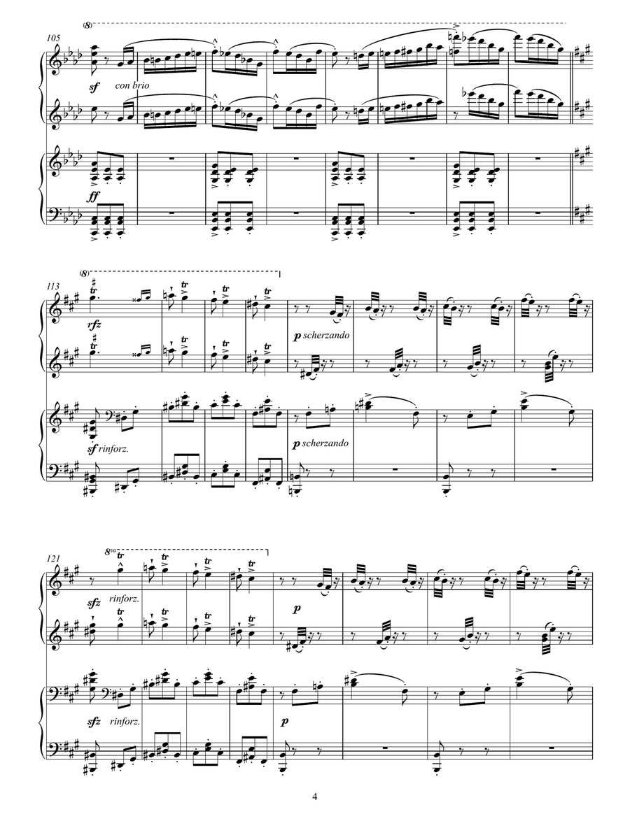 Mephisto Waltz no. 1 (piano 4-hand duet) 1 Piano, 4-Hands scores gallery preview page 4