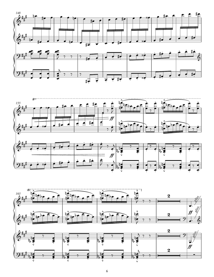 Mephisto Waltz no. 1 (piano 4-hand duet) 1 Piano, 4-Hands scores gallery preview page 6