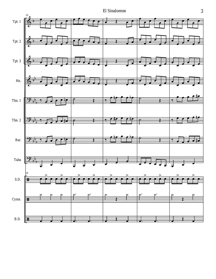 El Sinaloense Large Ensemble scores gallery preview page 3
