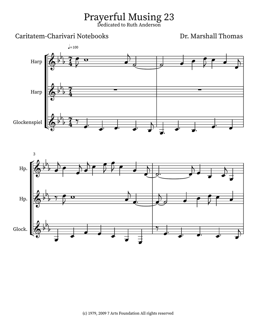 Prayerful Musing 23 Prayerful Musing 23 Small Ensemble scores gallery preview page 1