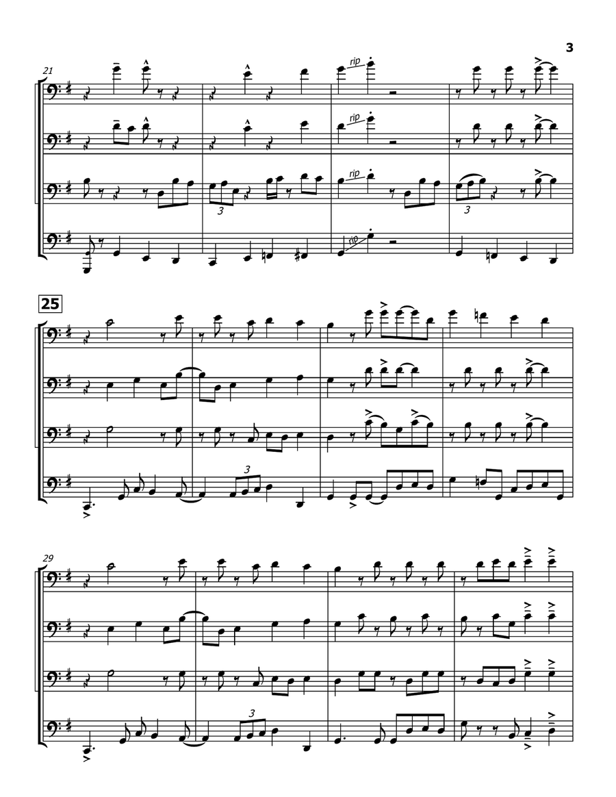 How Sweet It Is (To Be Loved By You) Brass Quartet scores gallery preview page 3