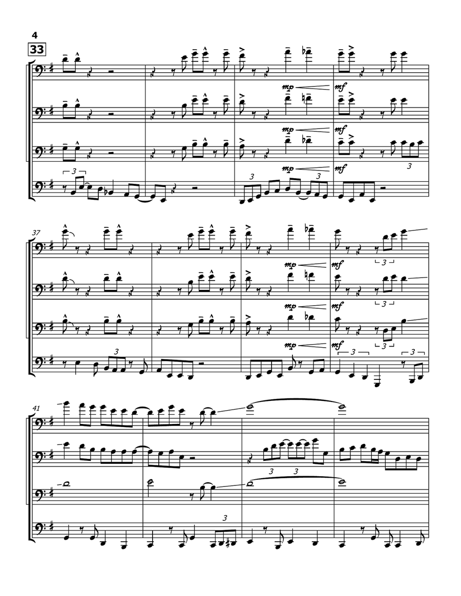 How Sweet It Is (To Be Loved By You) Brass Quartet scores gallery preview page 4