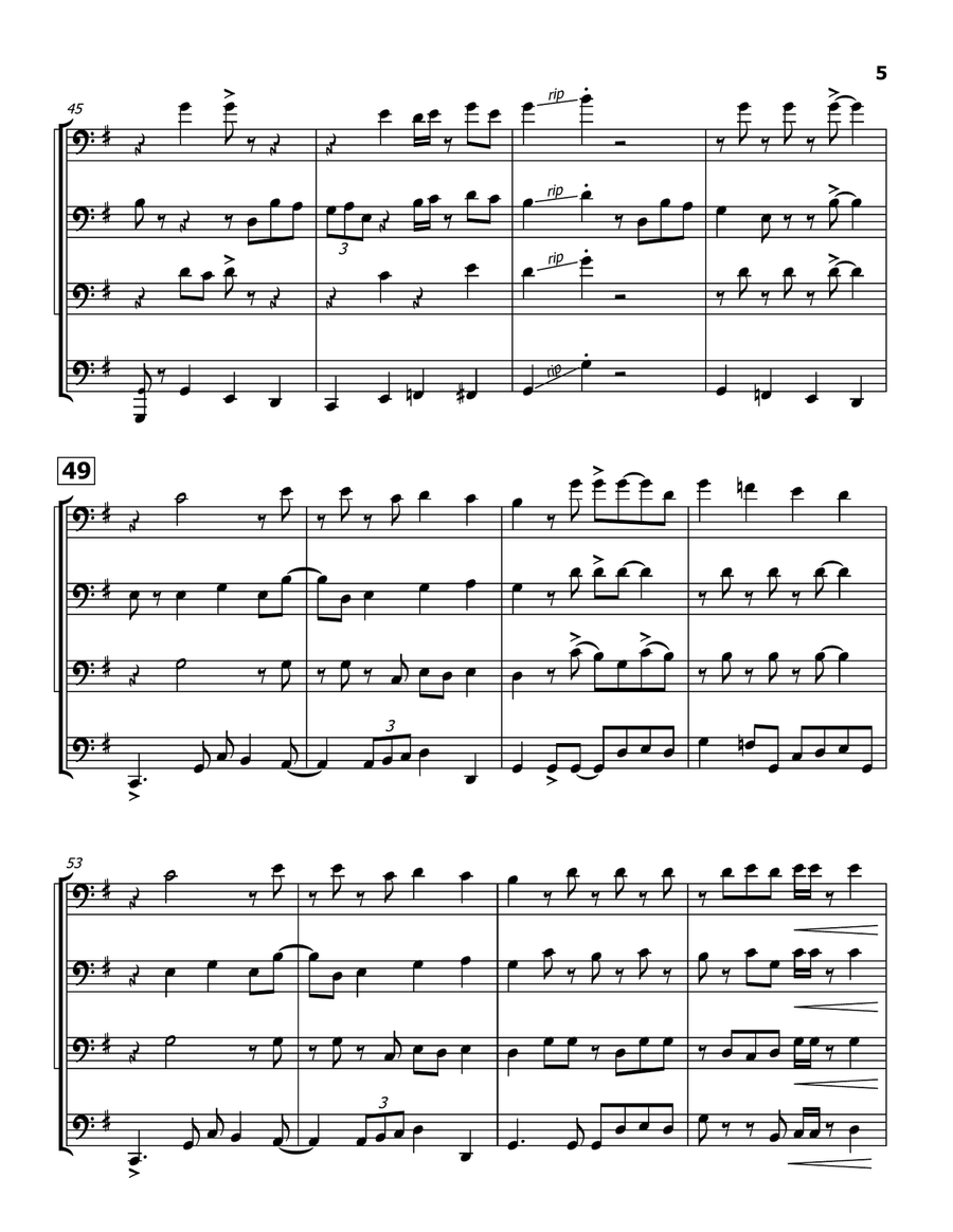 How Sweet It Is (To Be Loved By You) Brass Quartet scores gallery preview page 5