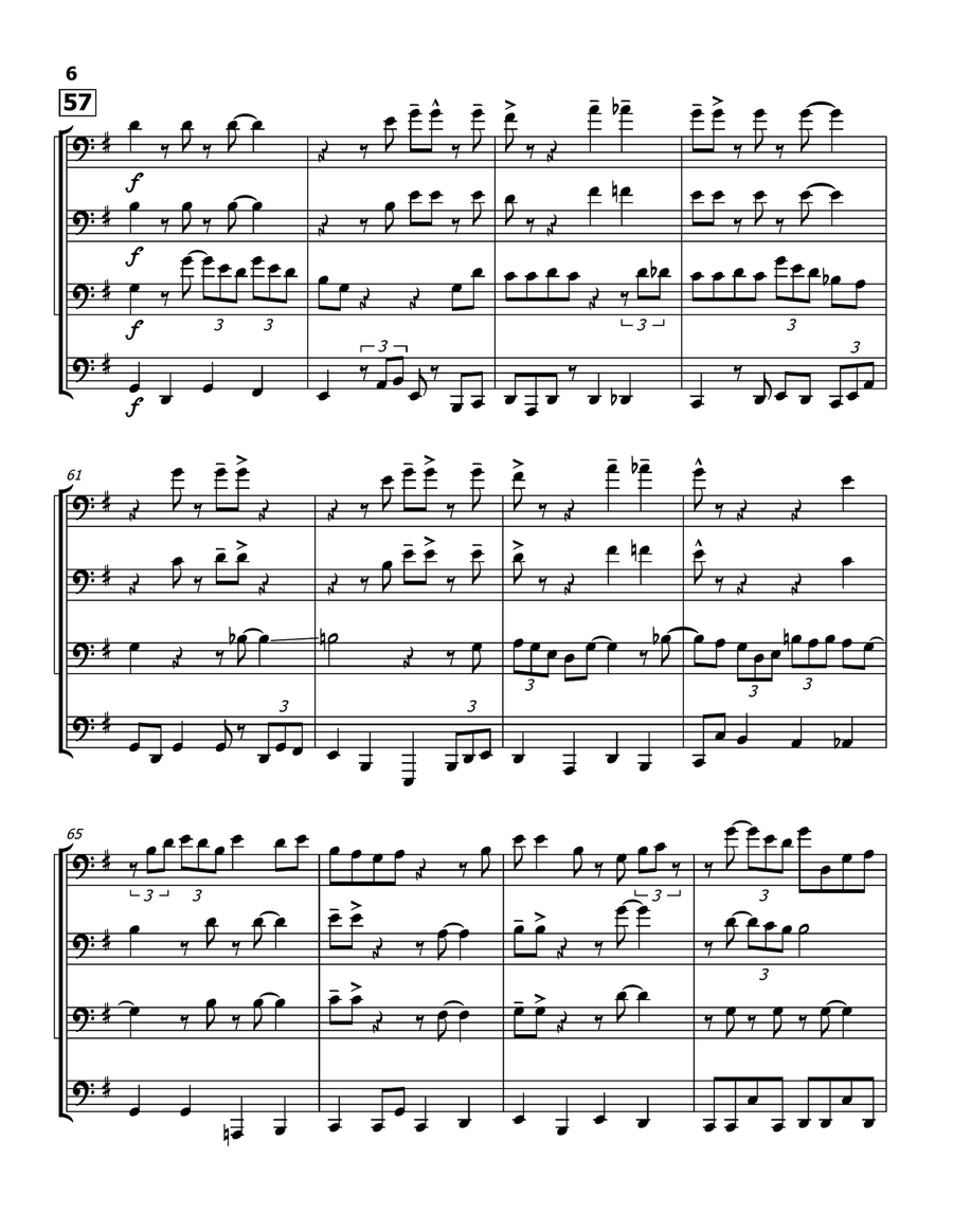 How Sweet It Is (To Be Loved By You) Brass Quartet scores gallery preview page 6