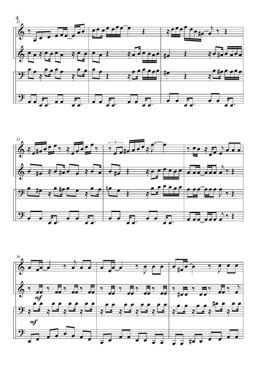 TU VUO FA L'AMERICANO Brass Quartet scores gallery preview page 4