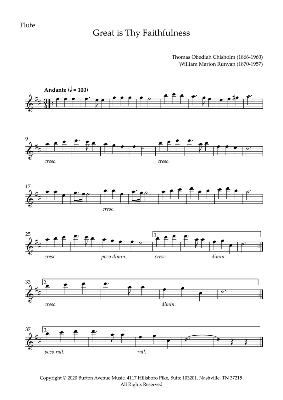 Great Is Thy Faithfulness Small Ensemble scores gallery preview page 4