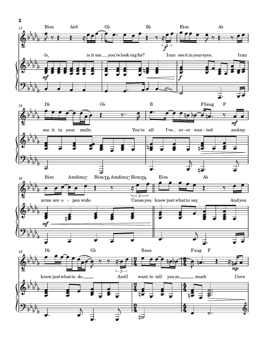 Medley: Hello with Breaking Up Is Hard To Do and Hello Again Piano, Vocal scores gallery preview page 3