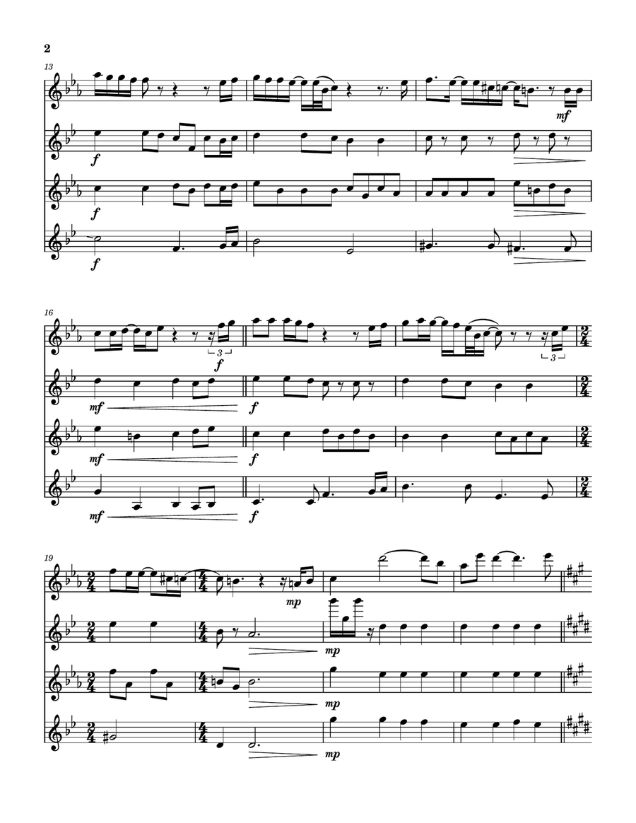 Medley: Hello with Breaking Up Is Hard To Do and Hello Again Saxophone Quartet scores gallery preview page 3